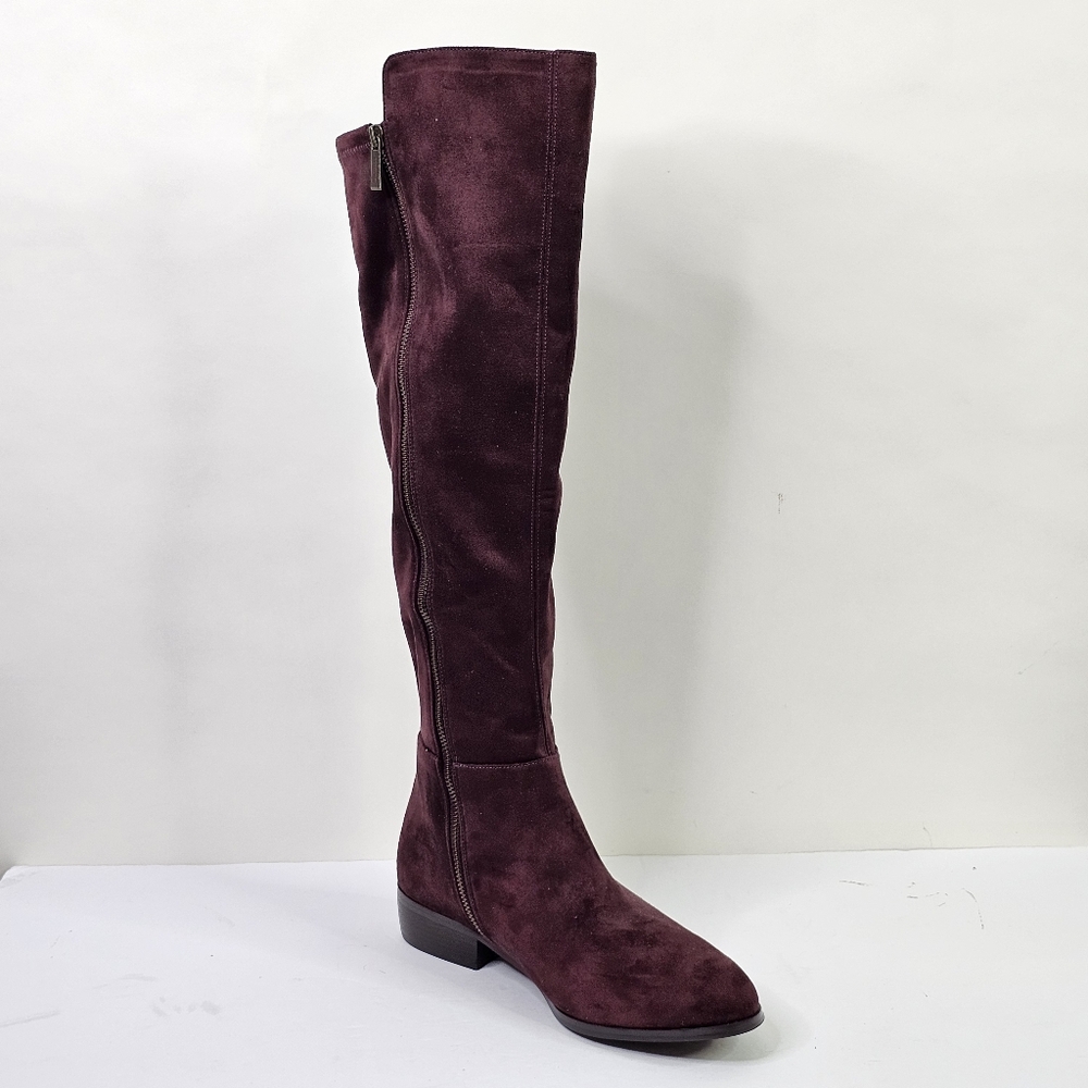 NWOT Michael Kors Burgundy Bromley Suede Tall Boots